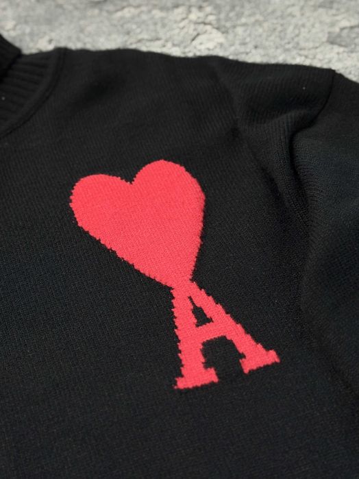 Бавовняний гольф Ami Paris з коміром светр кофта Ами париж