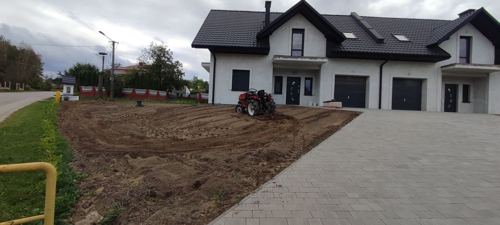 Zakładanie trawników glebogryzarka separacyjna systemy nawadniające