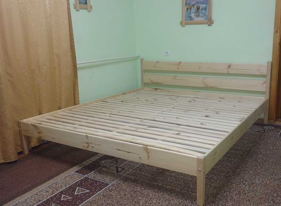 Ліжко дерев'яне двоспальне, 6900-10300 грн, безкоштовна доставка НП