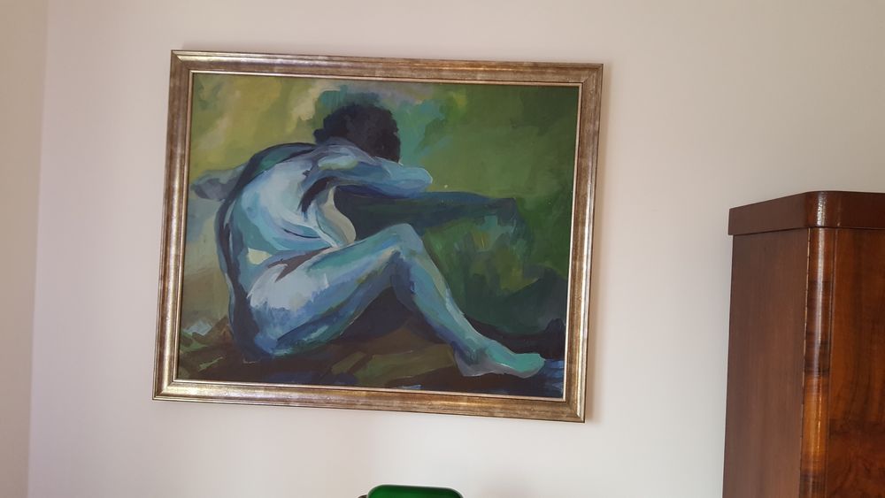 Obraz olejny duży akt