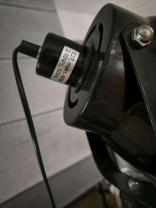 Lampa stojąca podłogowa loft czarna metalowa