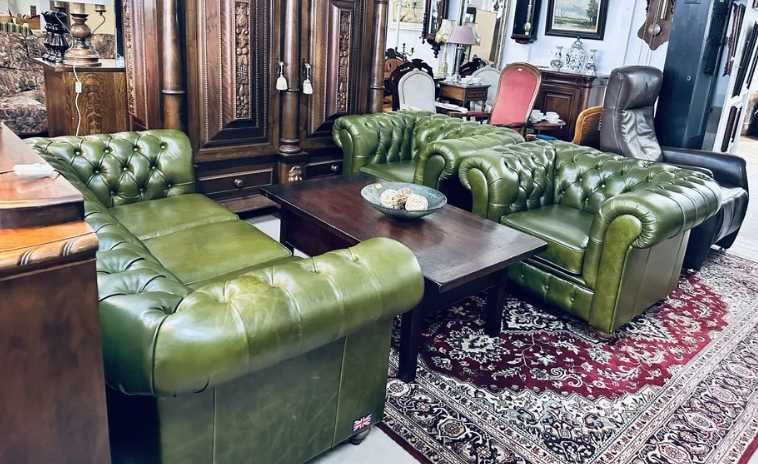 дивани комплекти  честерфілд людовік барокко шкіра chesterfield
