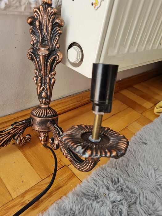 Stary PRL kinkiet stylowy miedź miedziany