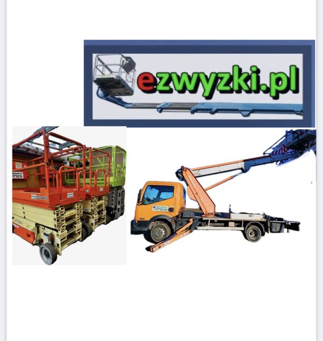 Zwyżka do 35m , Podnośnik Koszowy, Nożycowy z operatorem lub bez
