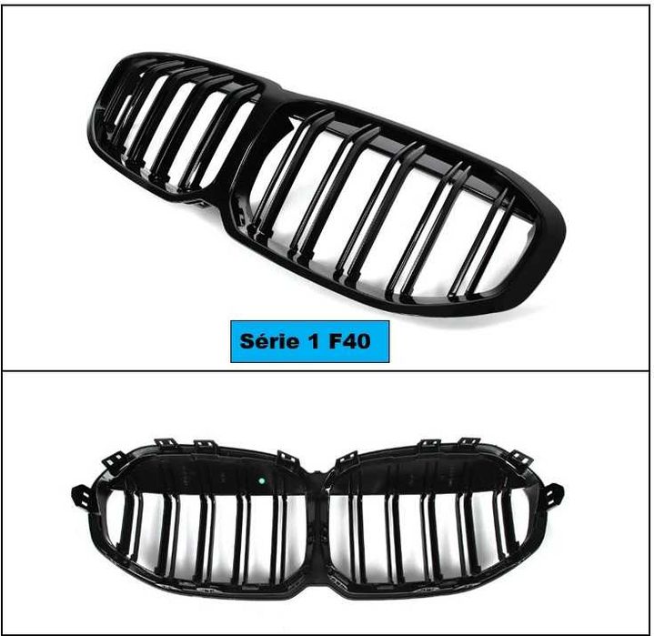 Grelhas frontais preto brilhante dupla barra BMW série 1 F40 3 G20 G21 5 G30 G31 X3 F25 X4 F26 X5 E70 F15 X6 E71 F16 6 F06 F12 F13 a partir de €45,00