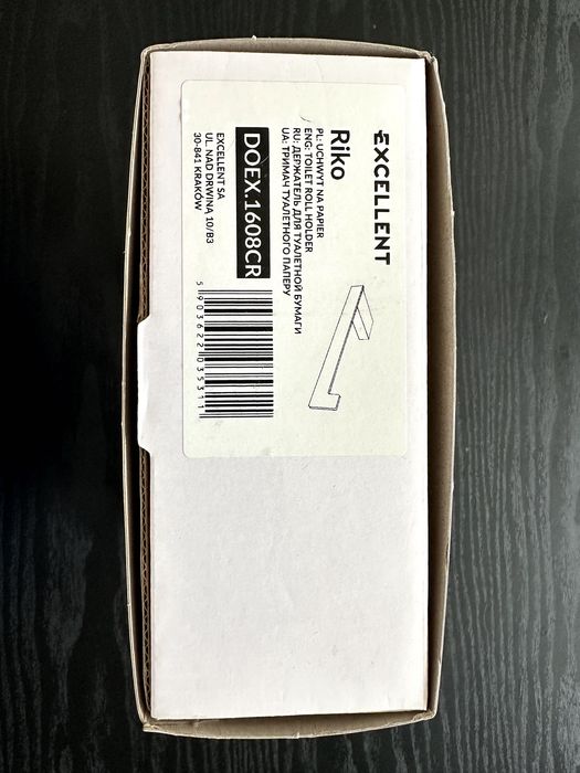Excellent Riko uchwyt na papier toaletowy chrom DOEX.1608CR – nowy, folia, oryginalne opakowanie