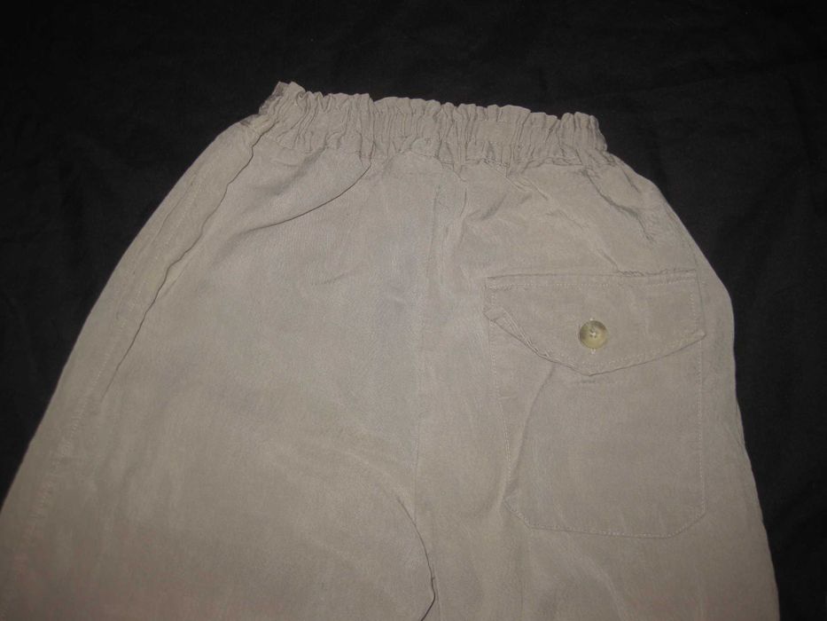 11-12 років, сірі штани брюкі Zara джогери, мокрий шовк