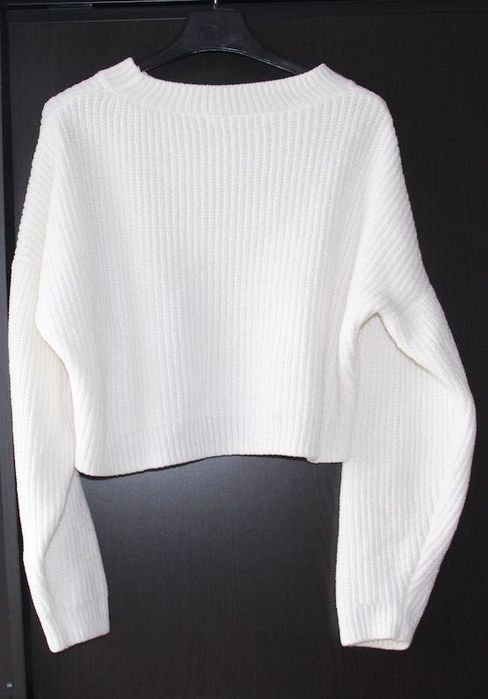 h&m sweter biały bezowe ecru s xs m 34 36 38 kardigan