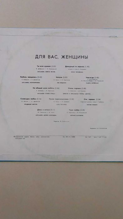 Б. Окуджава. А. Пугачёва. В. Мулерман. Е. Мартынов. В. Мигуля.