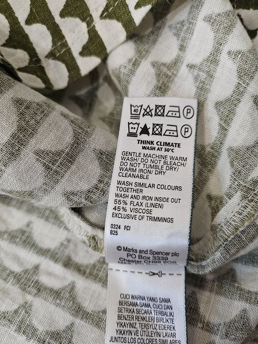 Льняное платье большого размера M&S р. 22