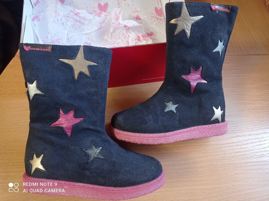 Чоботи 24 р. демісезон Сапоги Agatha ruiz de la prada шкіра дівчинка