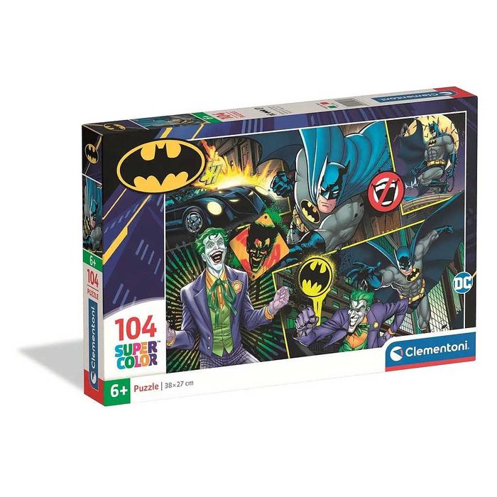 Puzzle Clementoni Batman vs Joker Super Color 38x27cm 104 peças