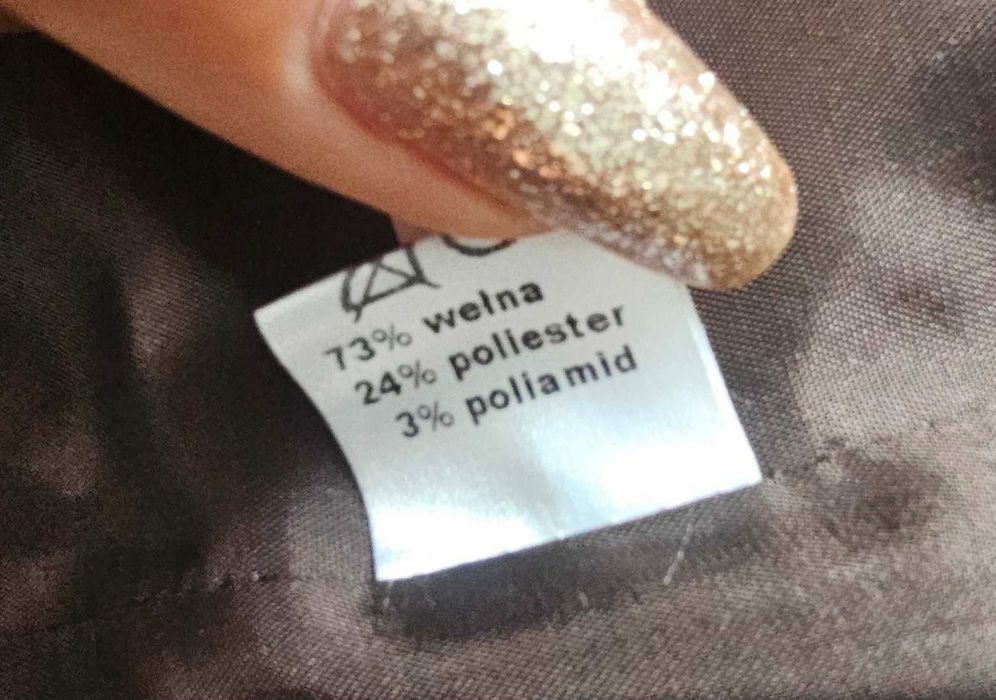 LAURA GUIDI włoski płaszcz czekoladowy roz 38-40
