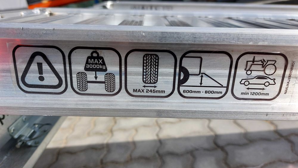 Rampa para atrelado, com 2.50m em ALUMÍNIO