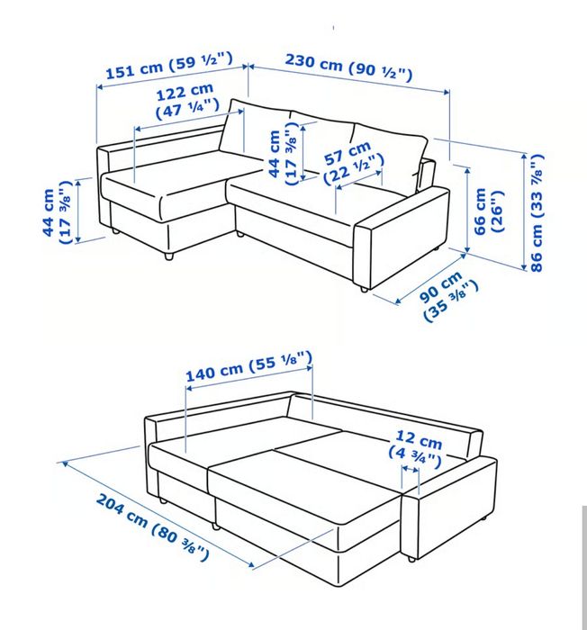 Sofá cama com arrumação ikea