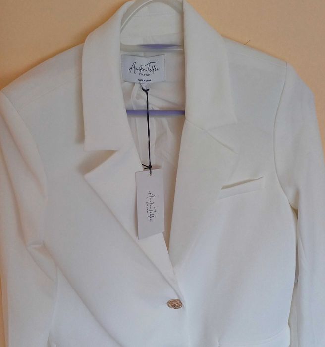 NA-KD bialy żakiet oversize r.36