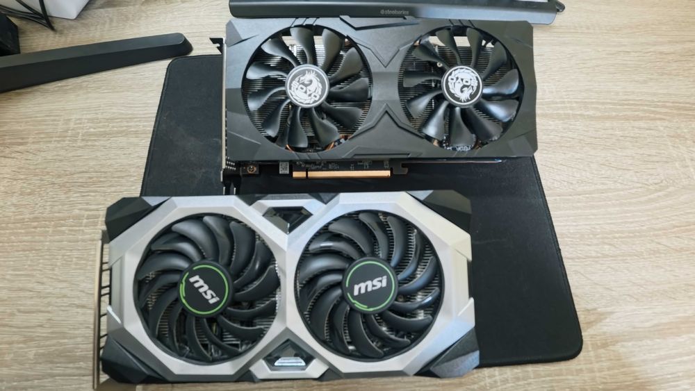 Placas Gráficas RTX 2060 e RX 5700XT.