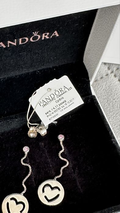 Сережки Pandora 296577FPC. НОВІ з біркою!