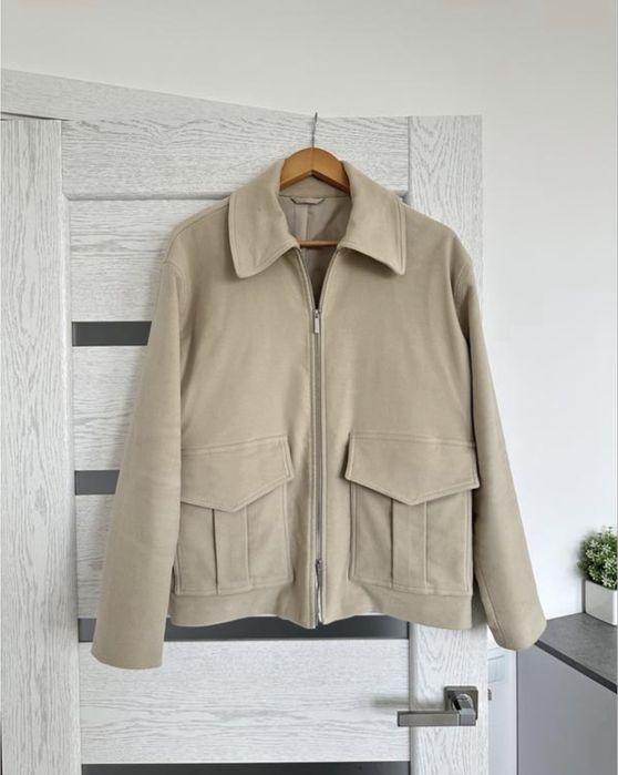 Grand Le Mar чоловіча куртка бомбер бежева бавовна L-XL / 52-54