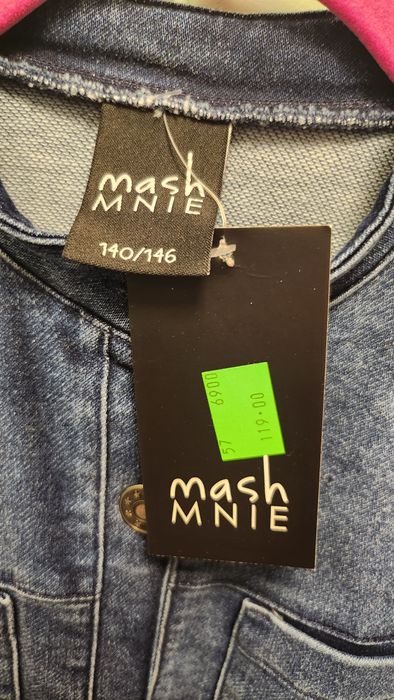 Świetna modna sukienka jeansowa dekatyzowana guziczkj MashMnie