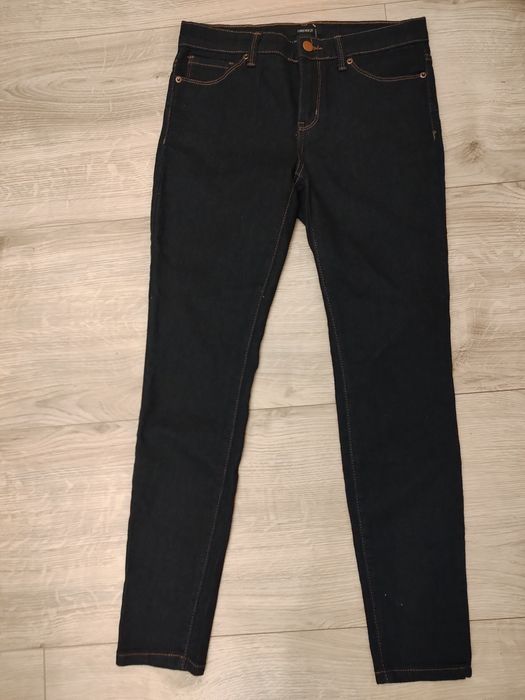 Jeansy ciemny granat 38 Forever 21 spodnie nowe