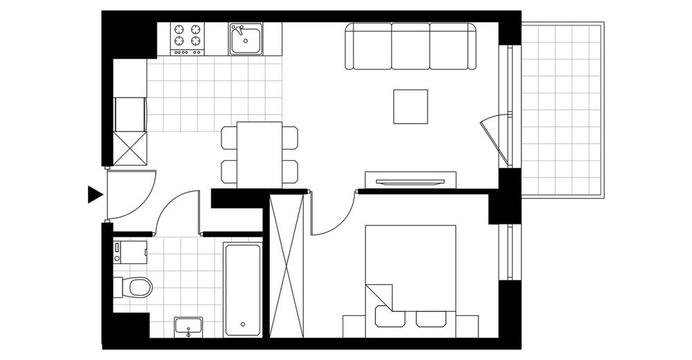 2-pokojowe mieszkanie 37 m² Bez Pośredników - Widok 3