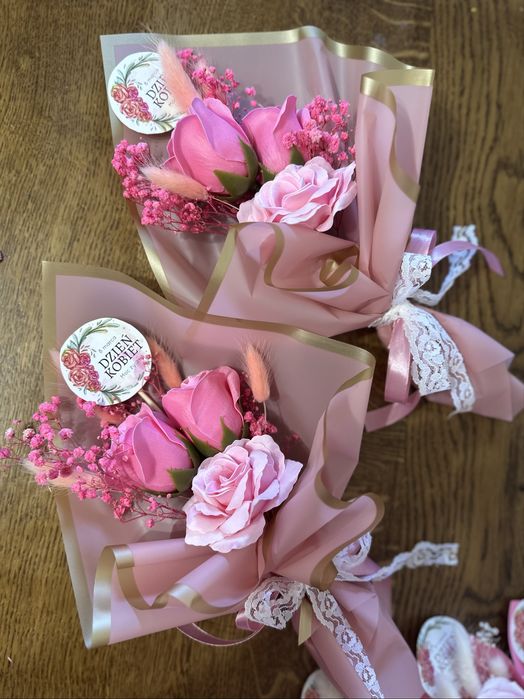 Bukiet kwiaty mydlane Dzień Kobiet