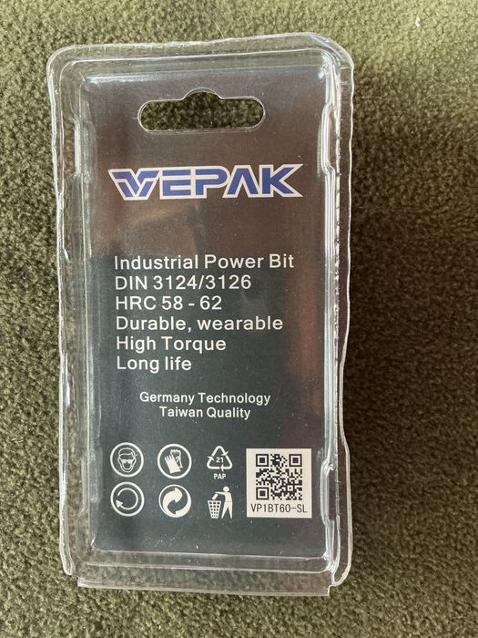 Насадки для біт VEPAK сталь S2/подовжувач 60мм висока твердість