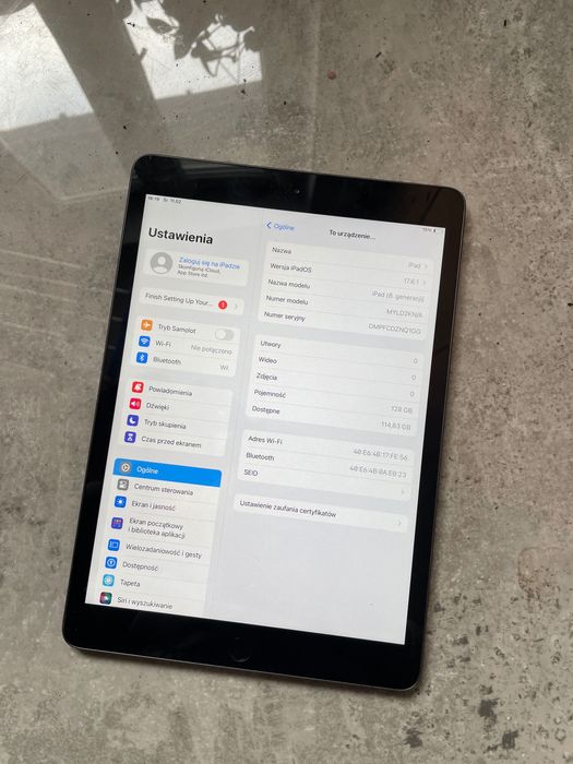 iPad 8 128 GB Graphite Okazja! Najnowszy IOS