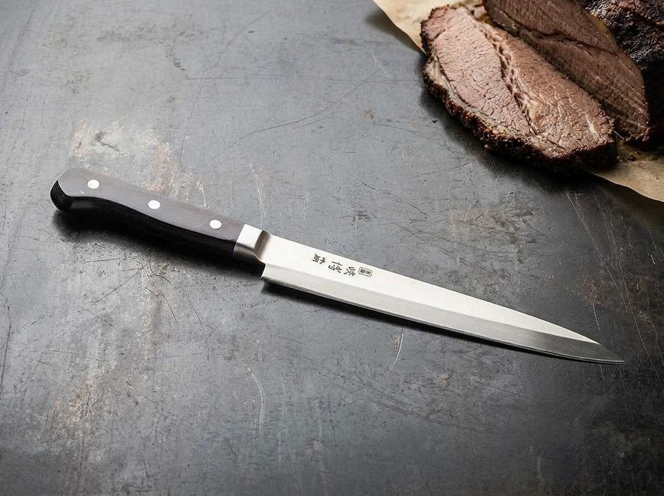 Japoński Nóż Sujihiki Eihaku 205mm Stal Nierdzewna NOS Vintage