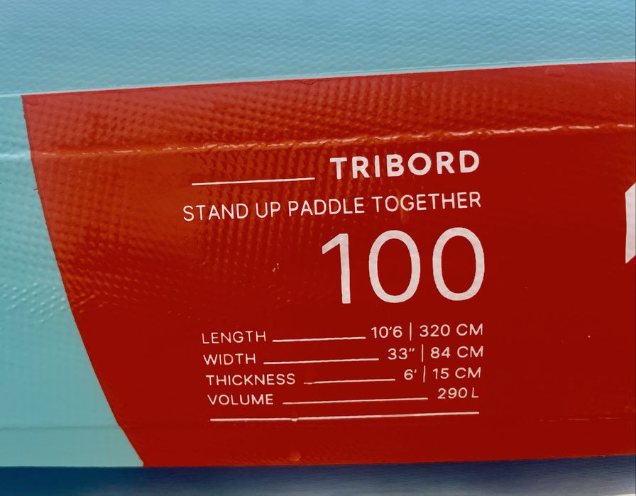Prancha SUP Tribord 100 10’6” + pack completo (saco, bomba, remo, leash, 2 quilhas)