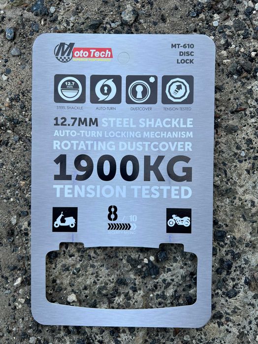 Протиугінний противоугонный MotoTech Yellow навісний MT 610 Замок LOCK