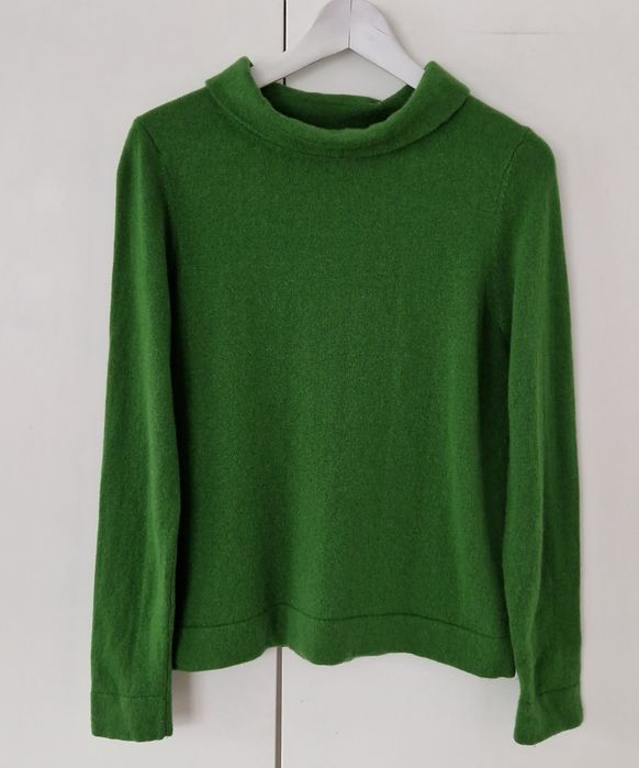 Kaszmirowy wełniany merino sweter sweterek golf