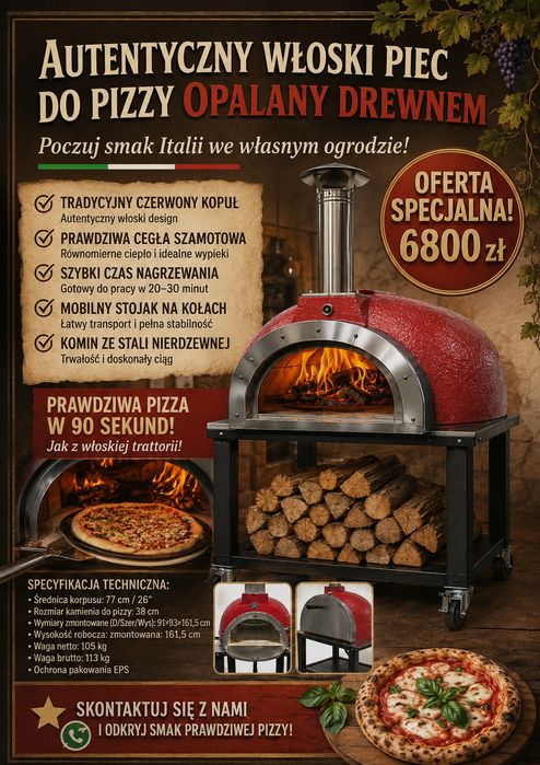 Mobilny piec do pizzy/chleba
