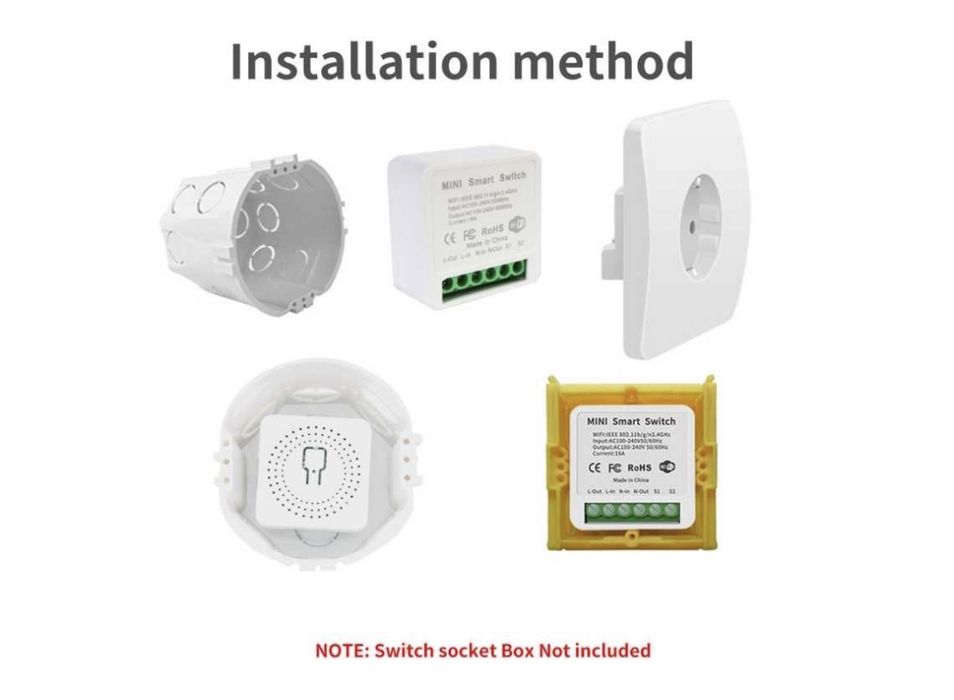 Módulo Smart Switch Wi-Fi | Compatível com Alexa & Google Assistant