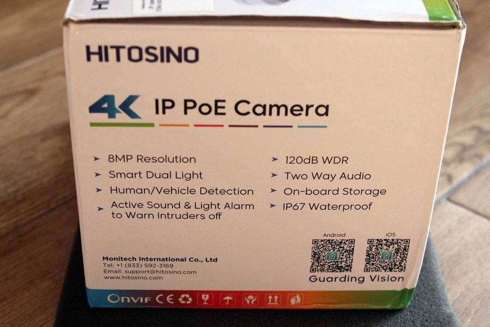 ip камера Hitosino/Hikvision 8мп HS-CUT08G2-LIA/SL• POE Микроф microSD