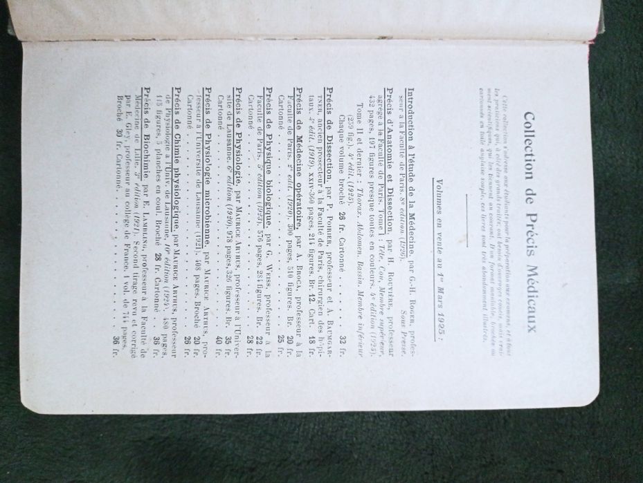 Précis d'higiene. Edição troisième - 1925 - CEM ANOS!