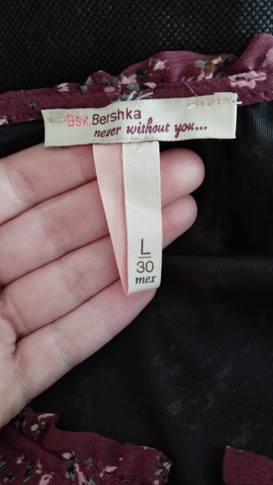 Vestido bordeaux Bershka