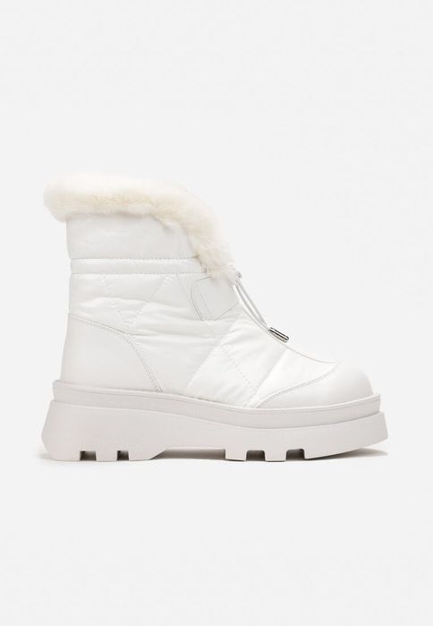 Białe Śniegowce na Grubej Podeszwie z Futerkiem R 37