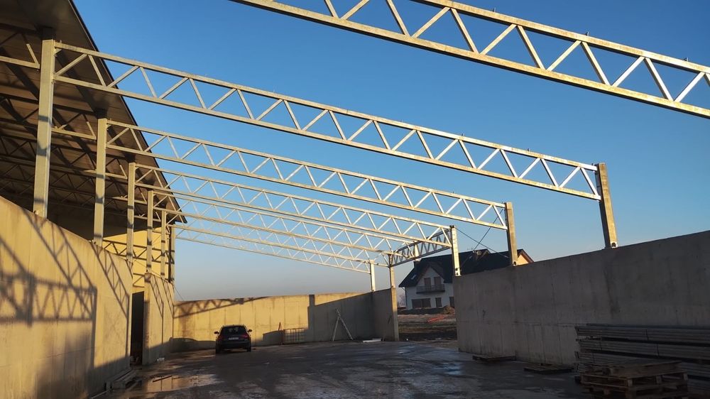 Kratownice ocynkowana 10.38m magazyn wiata zadaszenie garaż hala