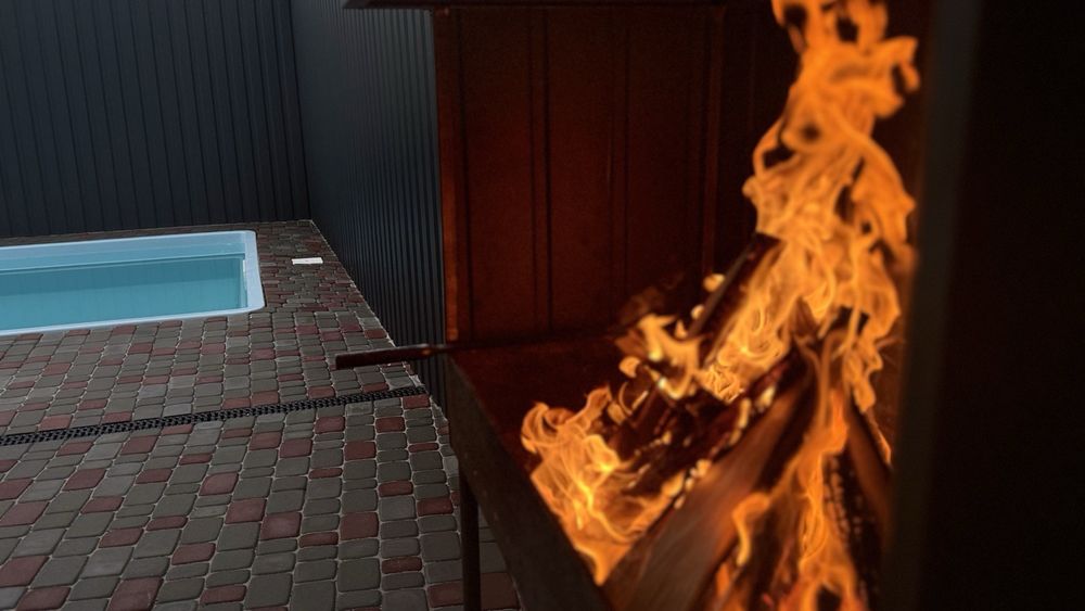 Дві бані на дровах м. Полтава з відкритим і закритим бассейнами.