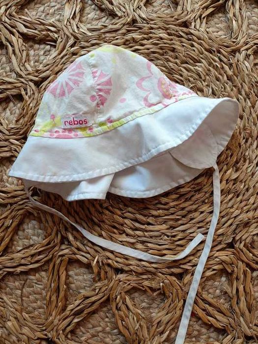 Kapelusik dziewczęcy wiązany kapelusz letni na lato kolorowy