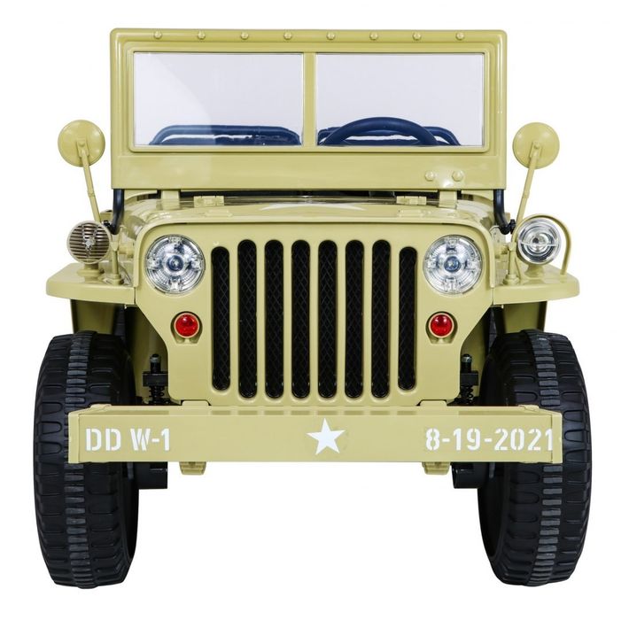 MOCNY   3osobowy MAX 60KG JEEP willys AUTO na akumulator Wojskowy
