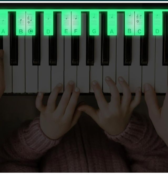 Silikonowe naklejki na pianino do nauki gry