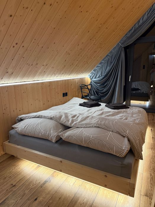 Glamping Polesie-domek z balią Grabniak jezioro Rotcze.
