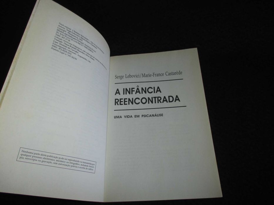 Livro A Infância Reencontrada Marie-France Castarède