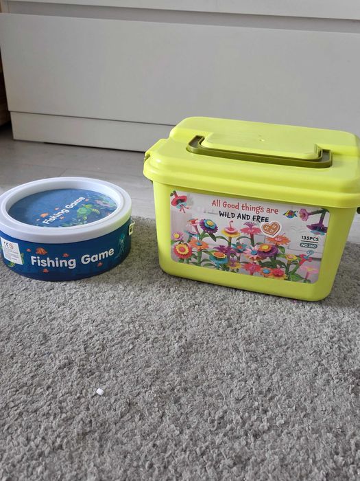 Klocki Kwiatki ogrodowe i Fishing Game