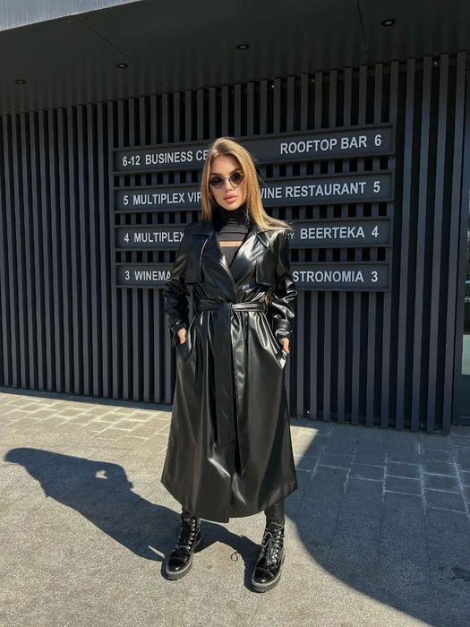 Новий тренч з еко шкіри