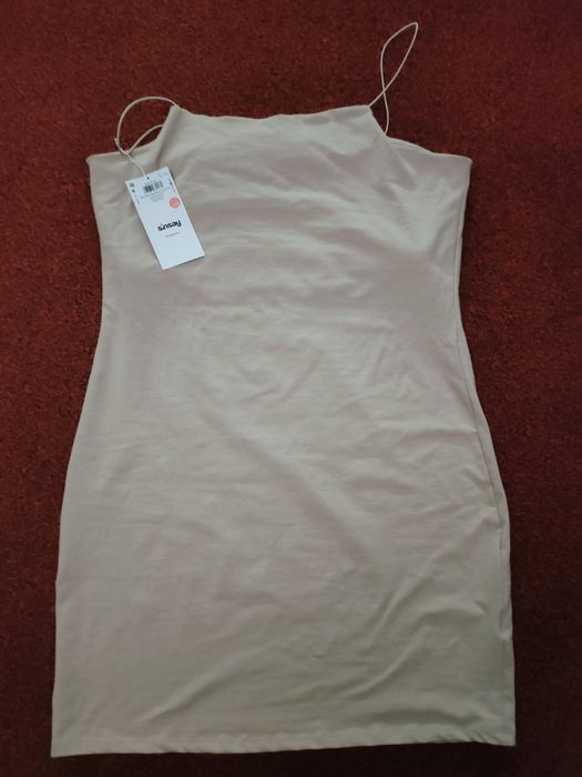 Zara Sinsay Sukienki + żakiet jeans unisex z haftem L/XL