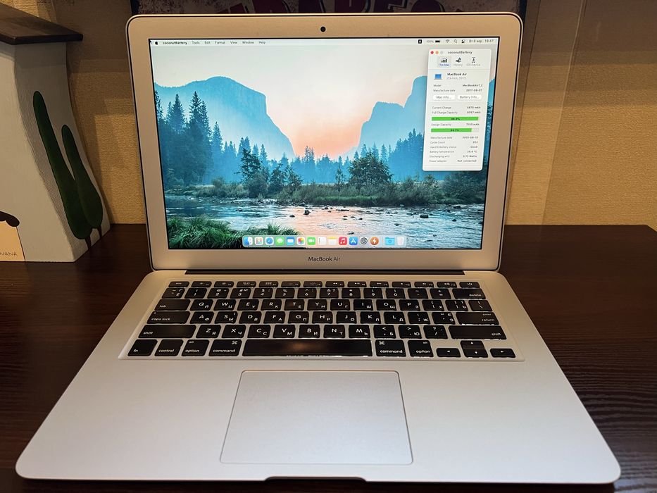 Батарея до 9 годин, Macbook Air 13 A1466 2017, 8/256Гб